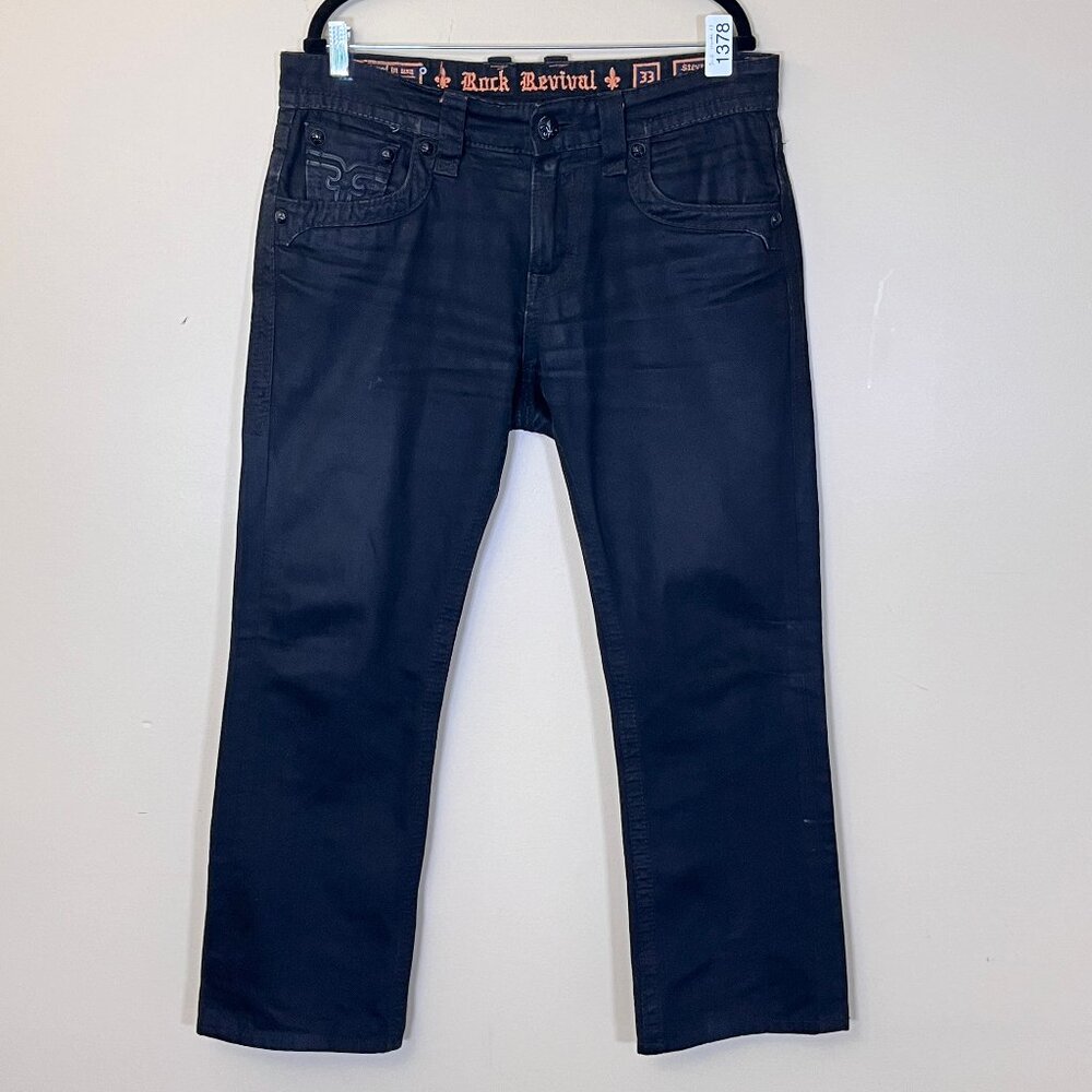 Rock Revival Steven Straight Y2K Jeans - Men's Size 33*29 (Fits 36*29)